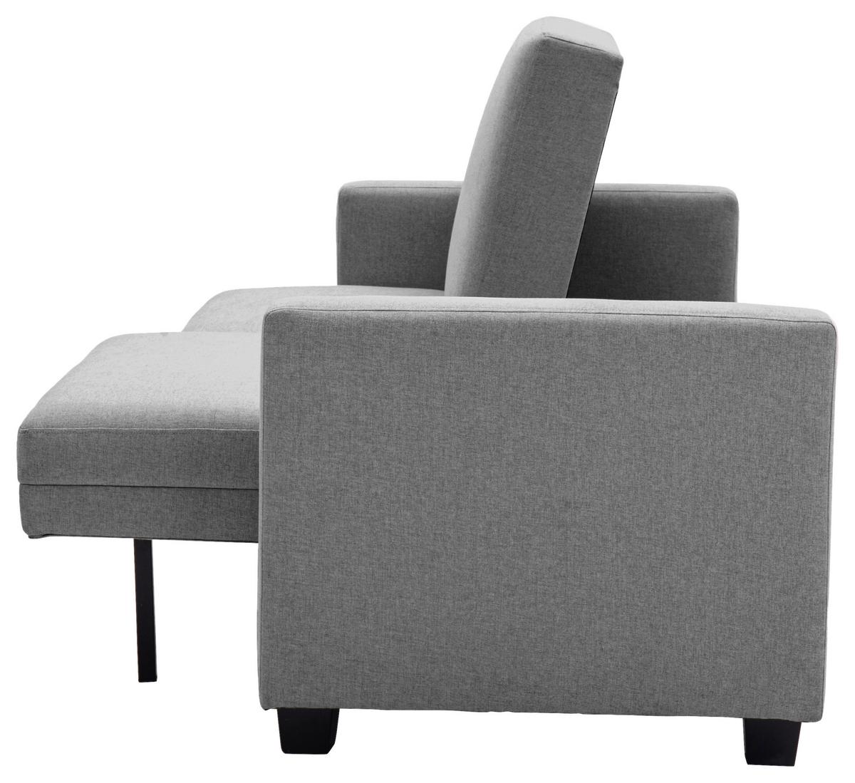 Schlafsofa Kipu Grau B: 192 cm - Schwarz/Grau, Basics, Textil (192/76/85cm) - P & B