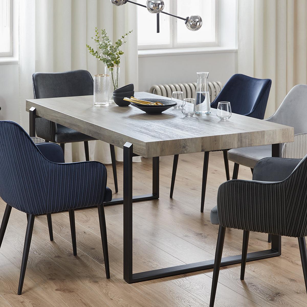 Zamatová stolička Caria tmavosivá - čierna/tmavosivá, Modern, kov/drevo (57/89/60cm) - Bessagi Home