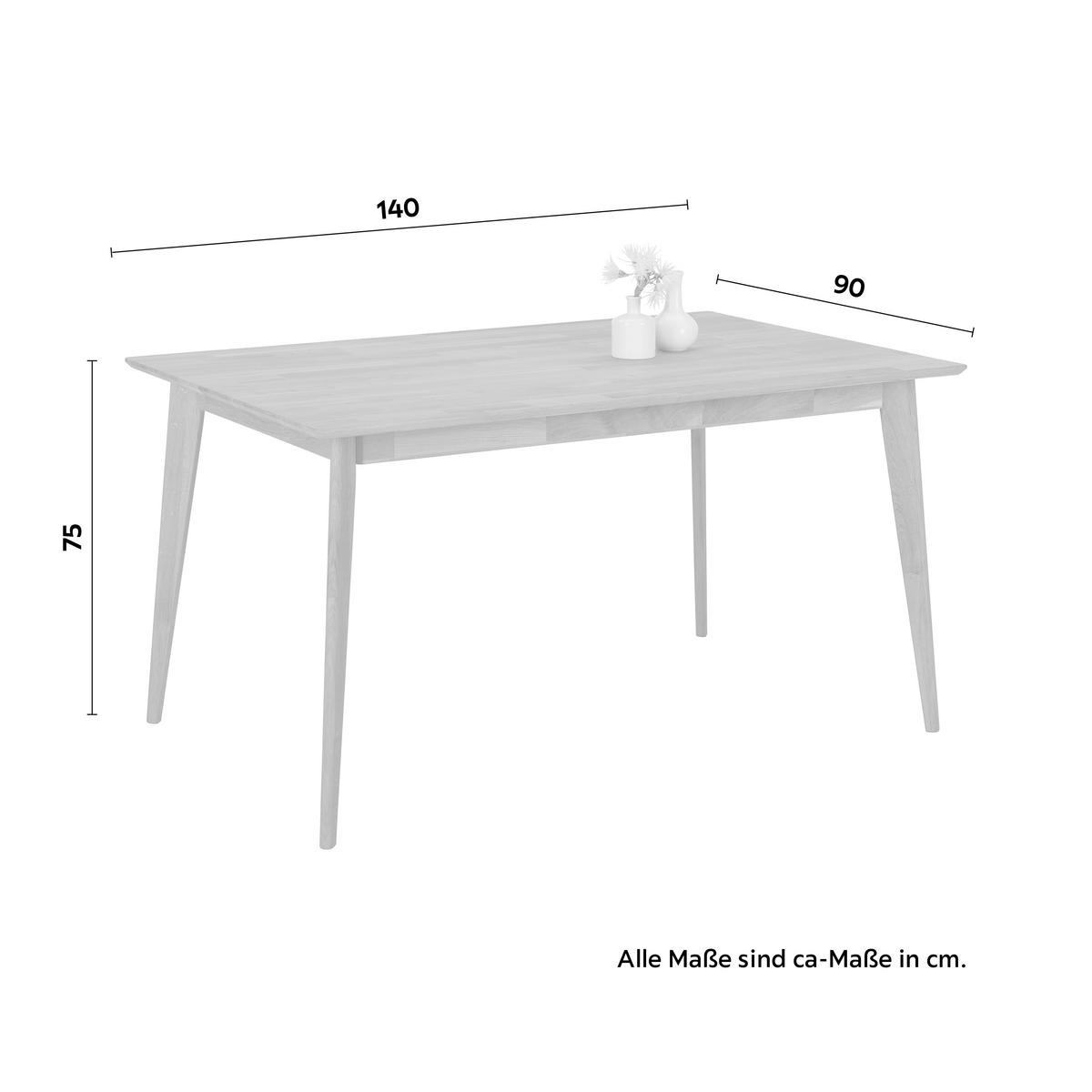 JEDÁLENSKÝ STÔL RITA 140 - farba duba, Konventionell, drevo (140/75/90cm) - Zandiara