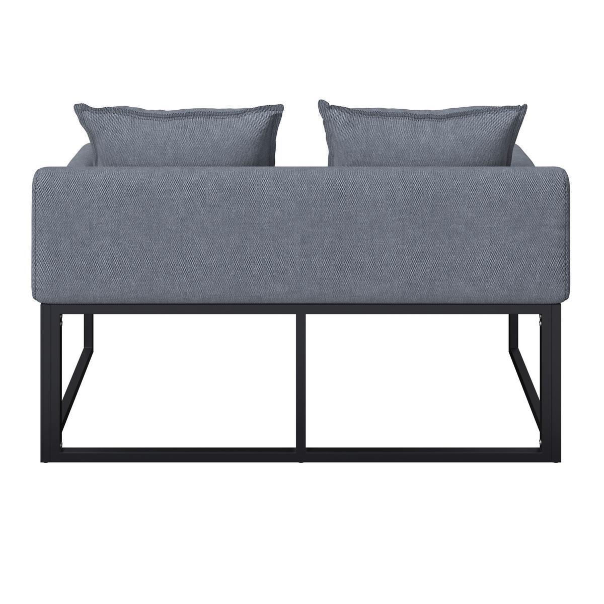 Gartenbank Julia - Grau, MODERN, Textil/Metall (132/59/85cm) - Beldano