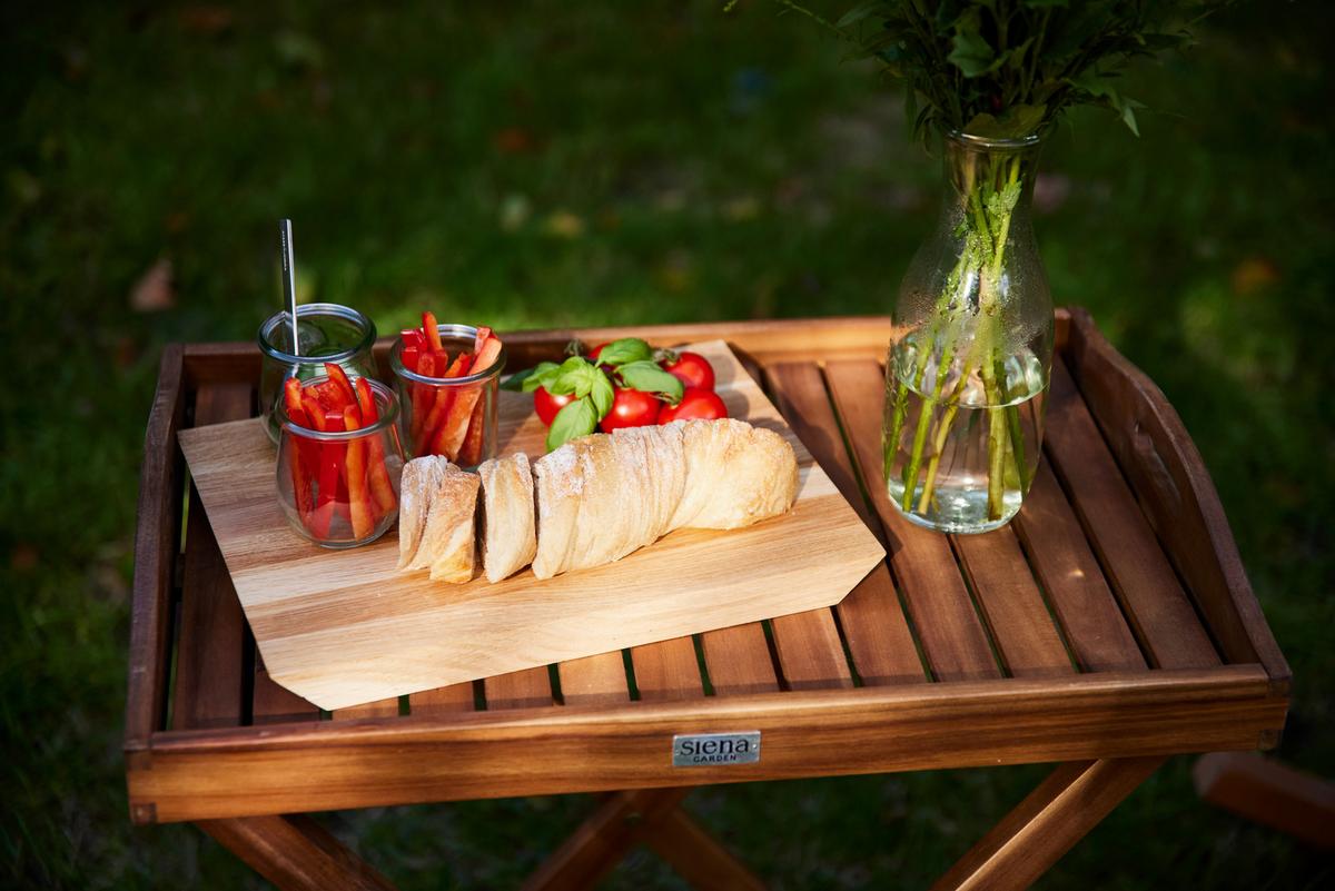 Gartentisch Klappbar Akazienholz L 60 Cm - Akaziefarben, MODERN, Holz (60/40,5/66,5cm) - Siena Garden