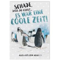 Billett Abschied Pinguine - Multicolor, Basics, Papier/Kunststoff (12/18/2cm)