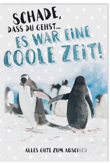Billett Abschied Pinguine