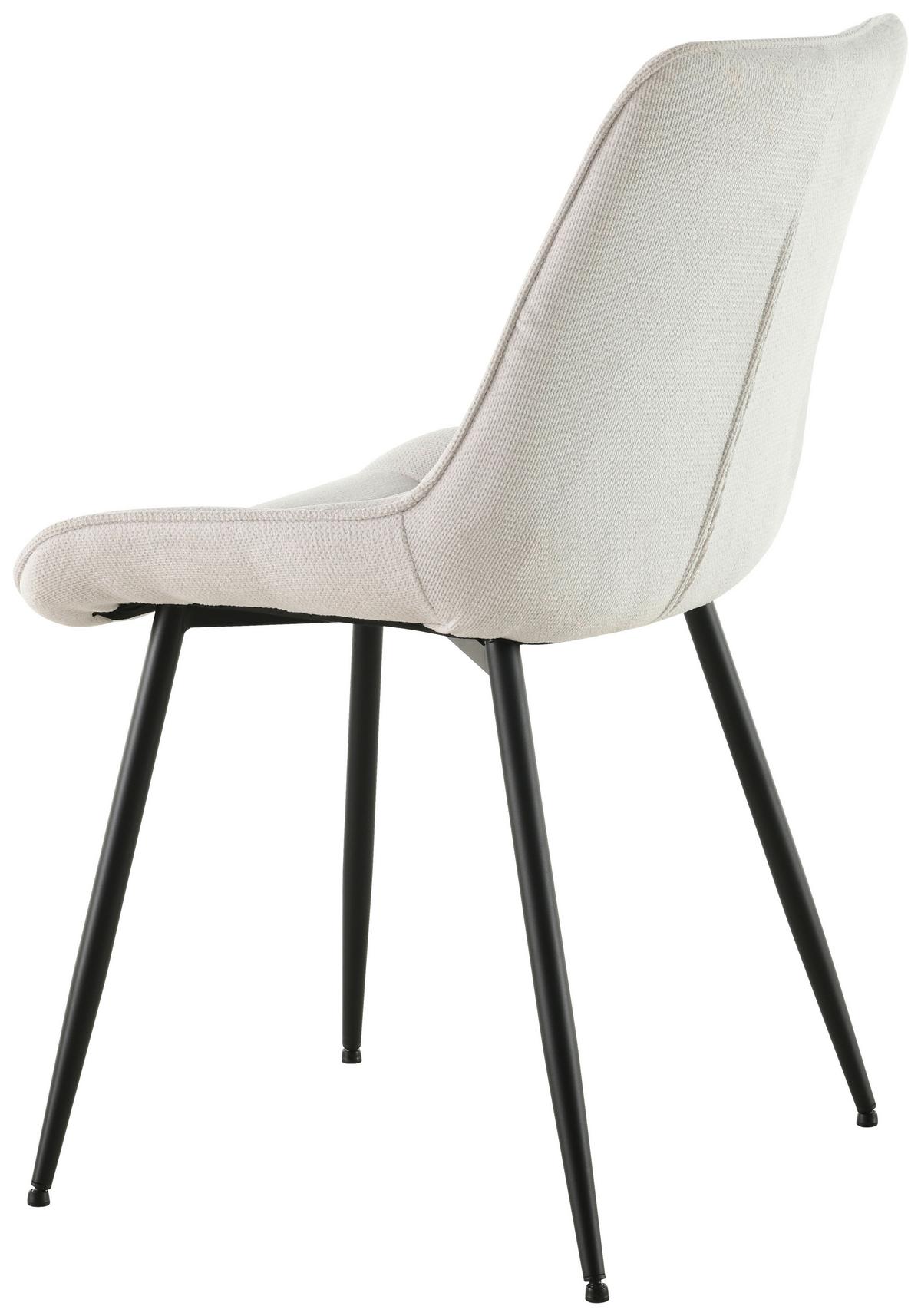 STUHL-SET LENNY - Schwarz/Weiß, LIFESTYLE, Holz/Textil (54/88/60cm) - Livetastic
