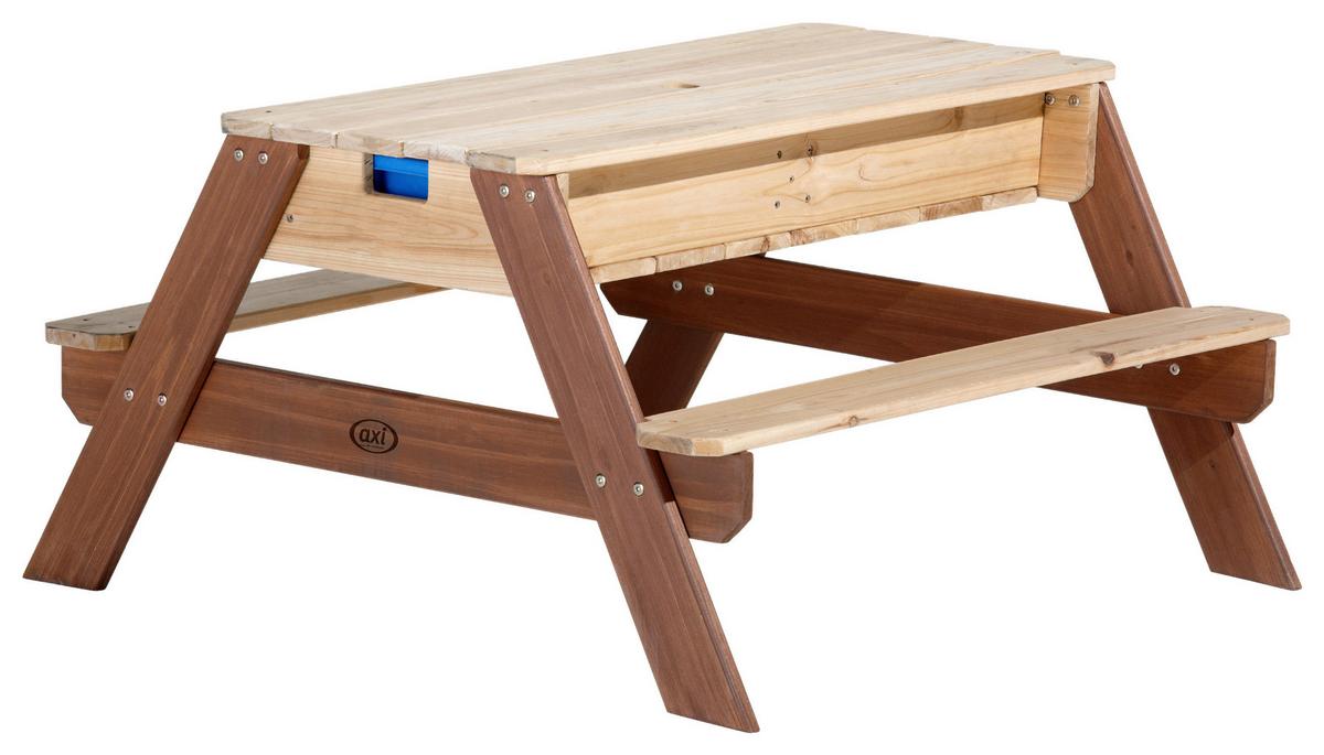 Sand- und Wassertisch A031.004.10 - Blau/Braun, KONVENTIONELL, Holz/Kunststoff (97,7/48,7/95cm) - Ambia Garden