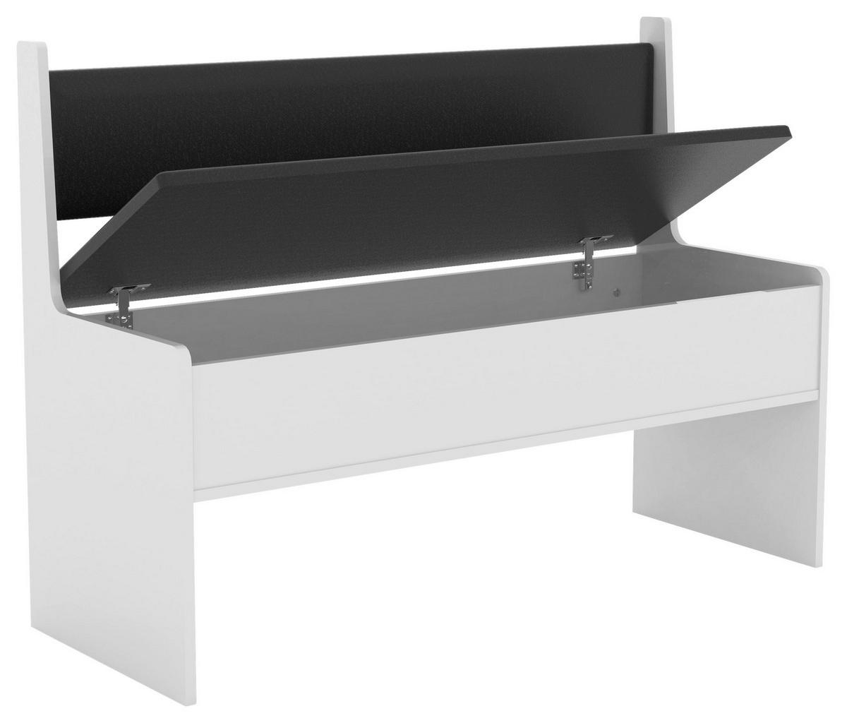 Sitzbank Esal Weiß B: 110 cm Esal - Weiß, MODERN, Holzwerkstoff (110/80/42cm) - MID.YOU