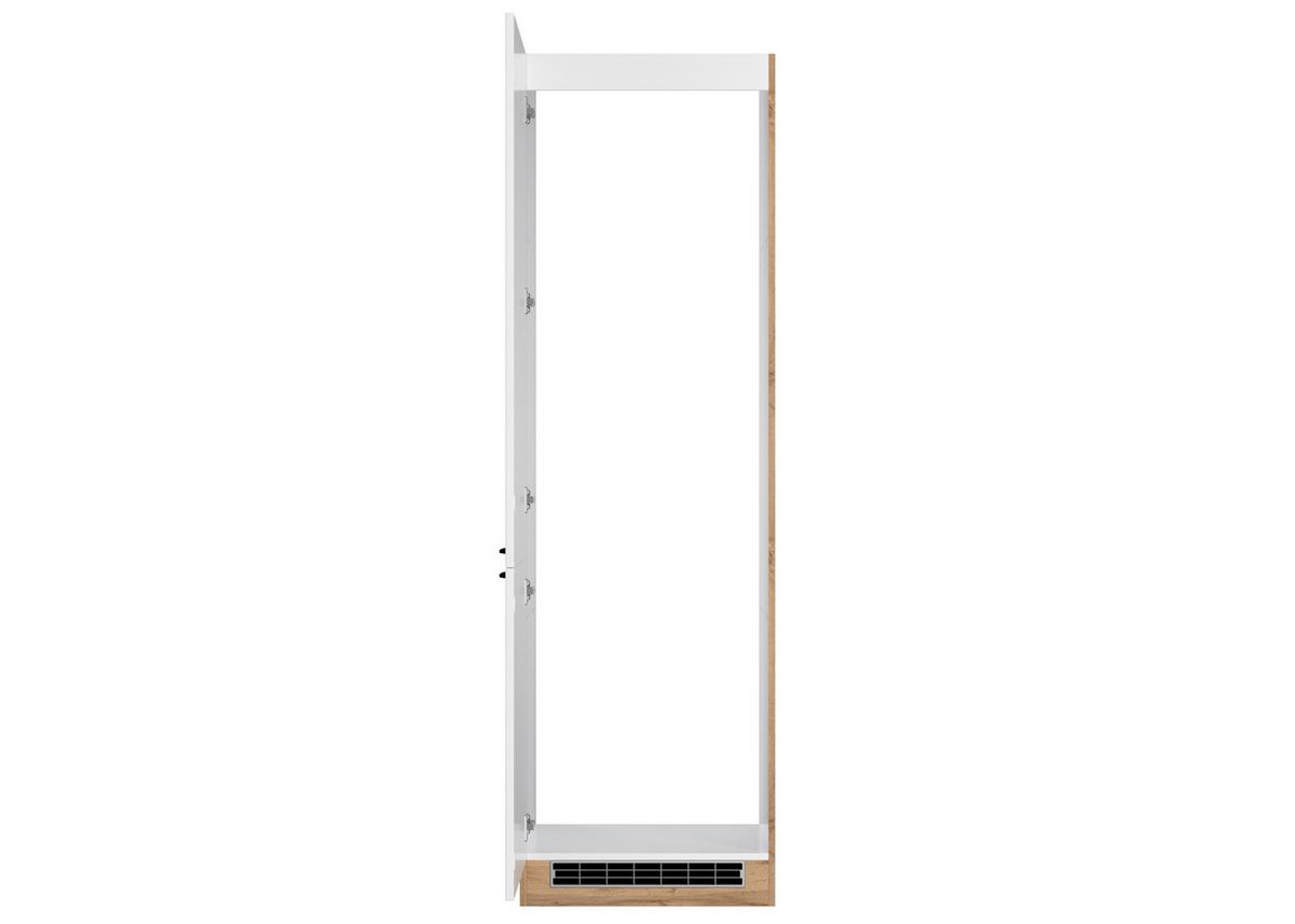 Geräteumbauschrank Meran B: 60 Cm Weiß/eiche Dekor - Eiche Wotan/Weiß, LIFESTYLE, Holzwerkstoff (60/200/60cm) - Held