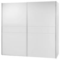 Šatní skříň s posuvnými dveřmi Poly 4, bílá - bílá/barvy hliníku, Moderní, kov/kompozitní dřevo (215/210/58cm)