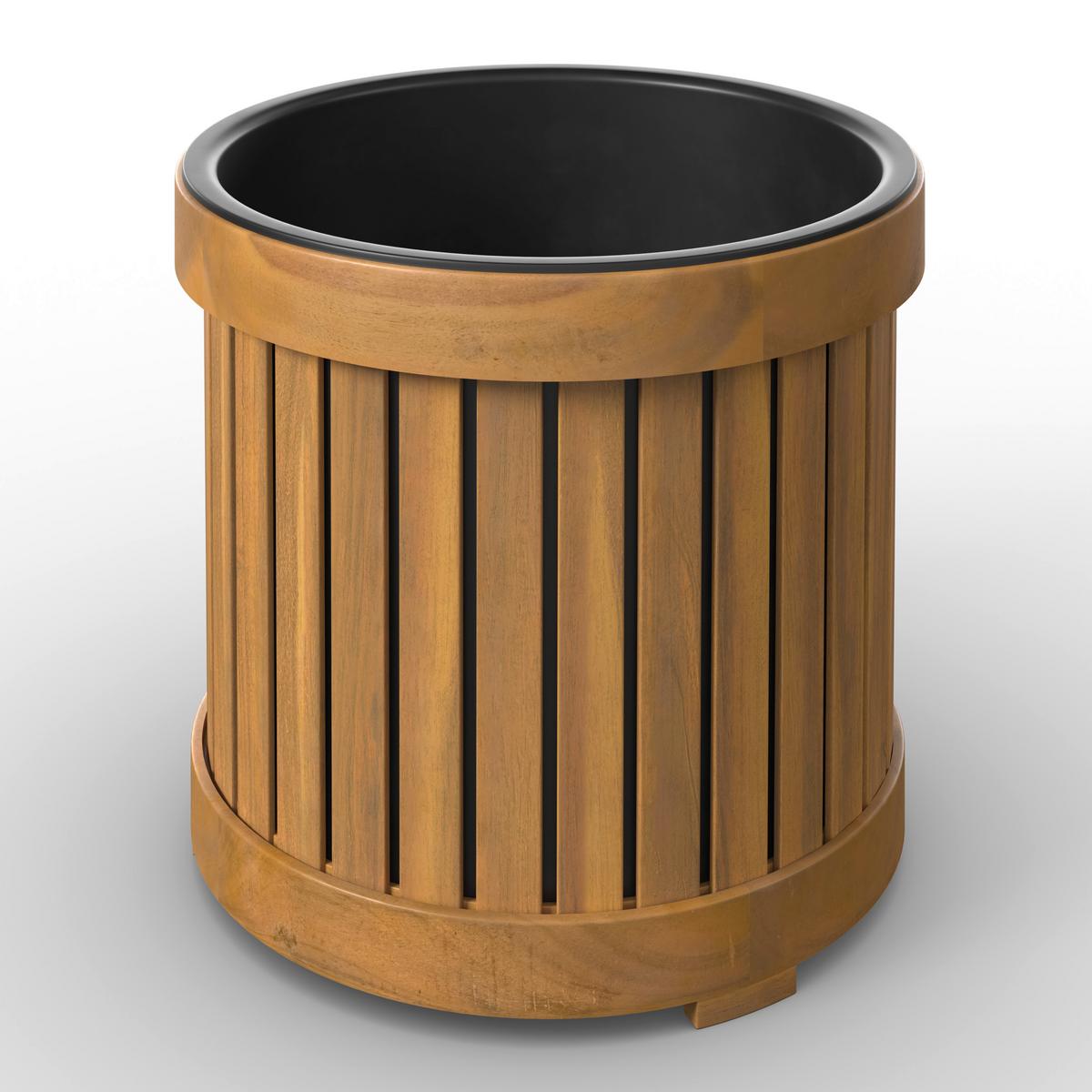 VYSOKÝ ZÁHON MARLO - čierna/farba akácie, Modern, drevo/plast (48/44/48cm) - Bessagi Garden