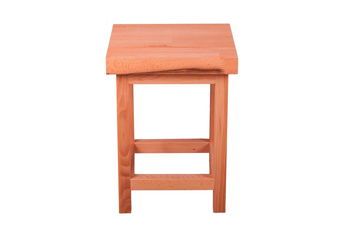 Gartenhocker Marco Echtholz Kernbuche Wetterfest - Kernbuche, Basics, Holz (30/40/30cm) - Gardenson