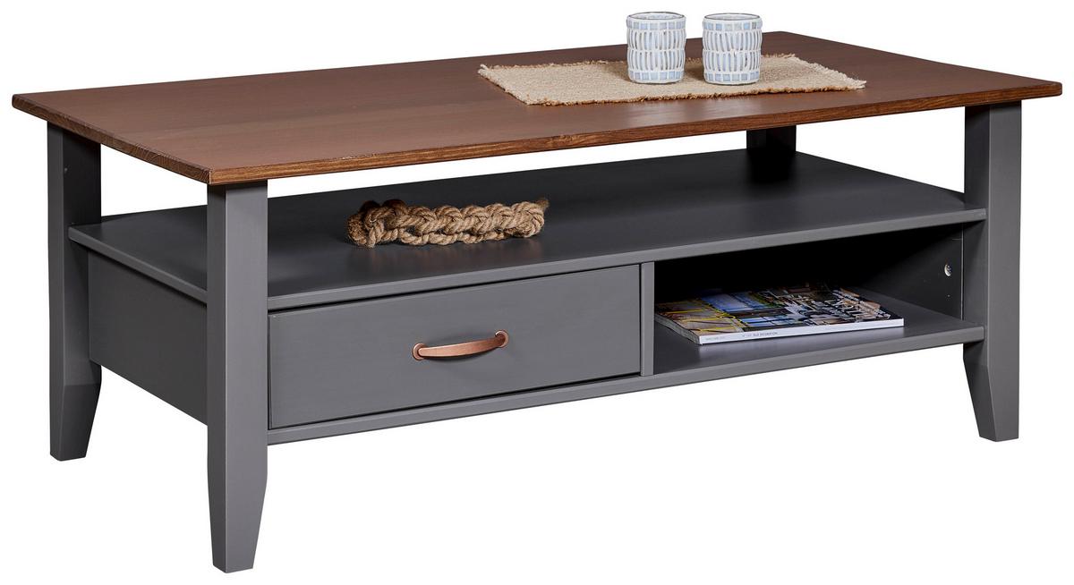 Couchtisch Luzerna - Braun/Grau, Design, Holz (115/60/45cm) - Livetastic