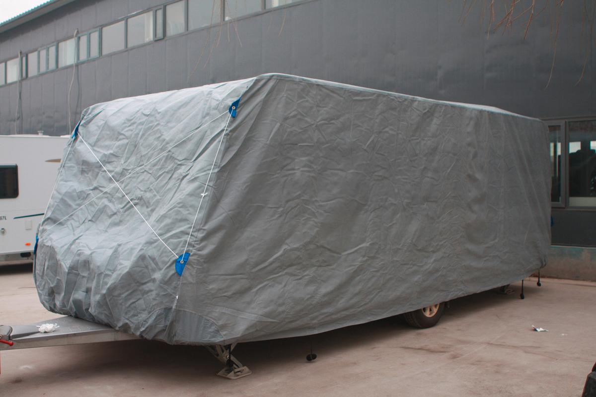 Schutzhülle Abdeckhaube für Wohnwagen Gr. XXL Grau - Grau, Basics, Kunststoff (250/220/732cm)