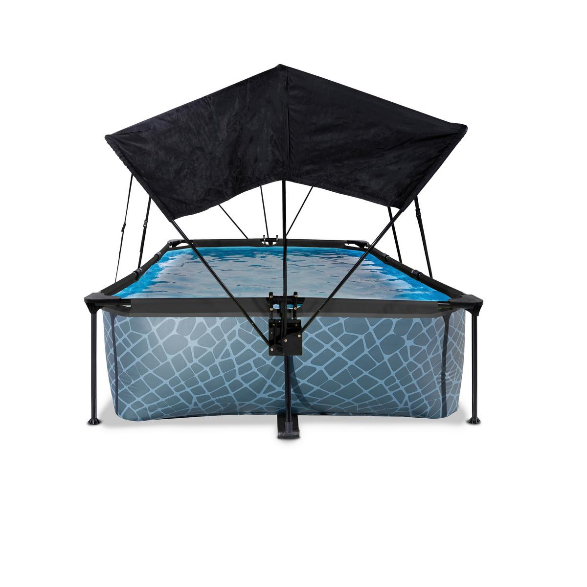 Pool-set Exit Stone Pool - Grau, KONVENTIONELL, Kunststoff (300/200/65cm) - EXIT Toys