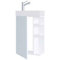 Waschtischkombi Lumia - Weiß, MODERN, Keramik/Holzwerkstoff (40cm) - MID.YOU