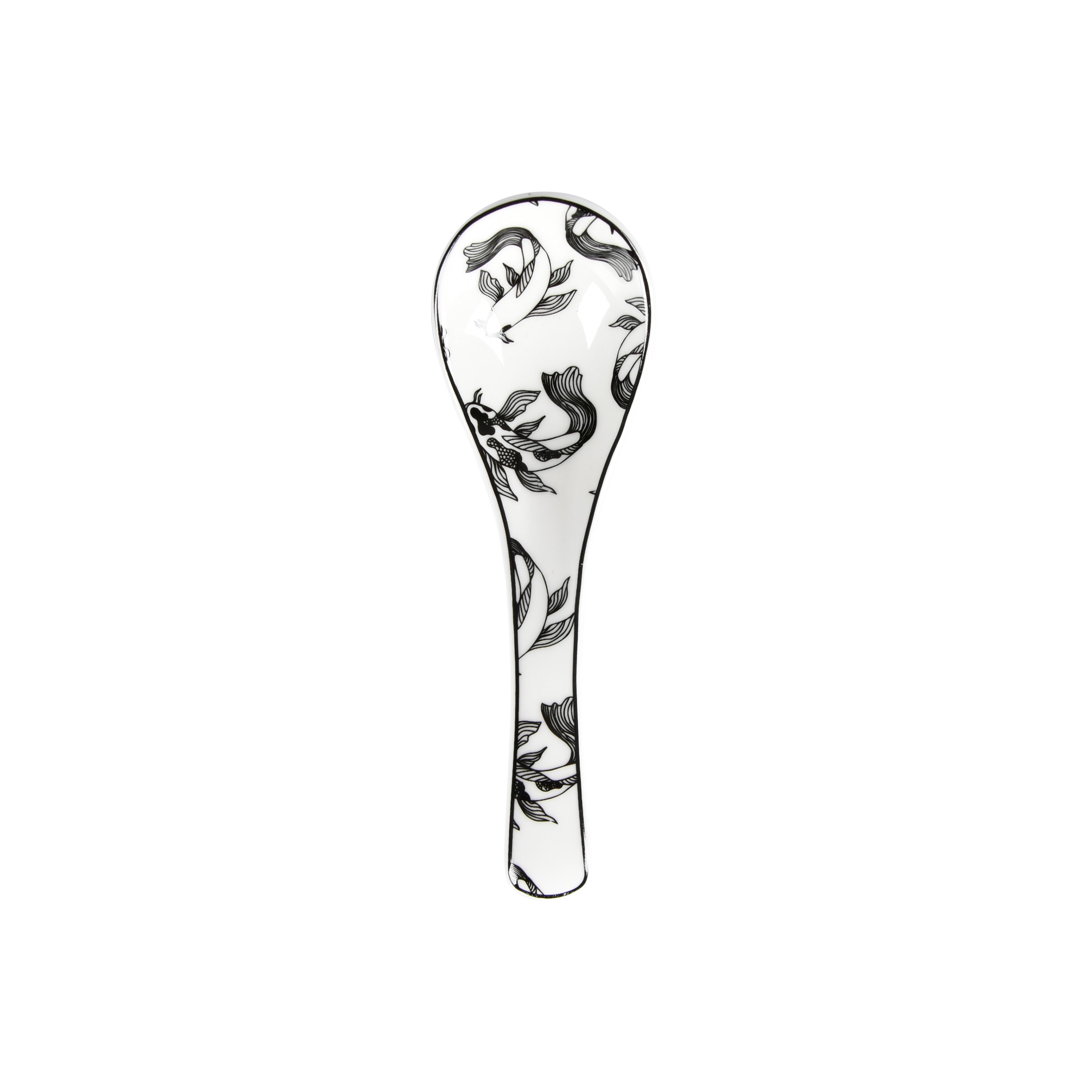 Lžíce Shiva - bílá/černá, Lifestyle, keramika (13,8/4,3/2,8cm) - Mömax