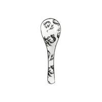 Lžíce Shiva - bílá/černá, Lifestyle, keramika (13,8/4,3/2,8cm) - Mömax