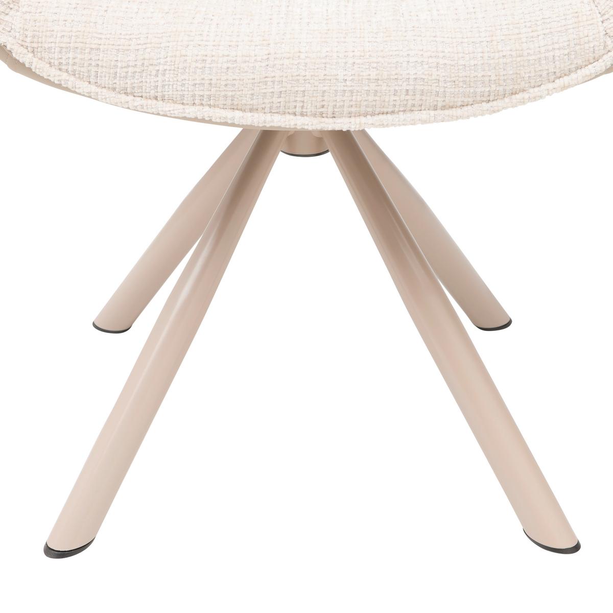 Stolička s podrúčkami Eileen sivá/béžová - sivá/béžová, Modern, kov/textil (62/85/61cm) - Mömax