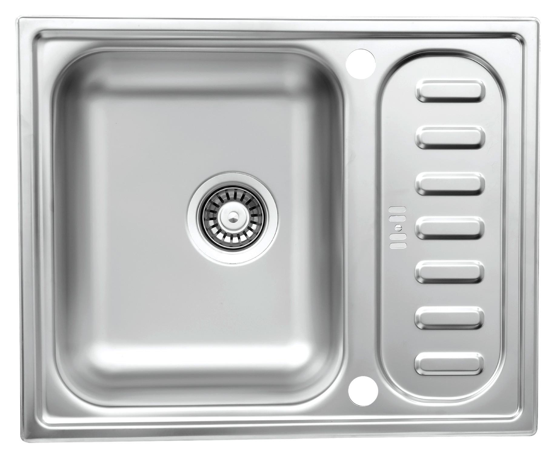 Spüle Edelstahl 61,5x17,5 cm - Edelstahlfarben, Basics, Metall (61,5/17,5/50cm) - Respekta