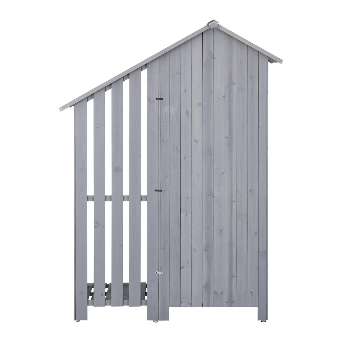 Domek na nářadí MARIANNA šedá - šedá, Moderní, dřevo (131/180/54,3cm) - Bessagi Garden