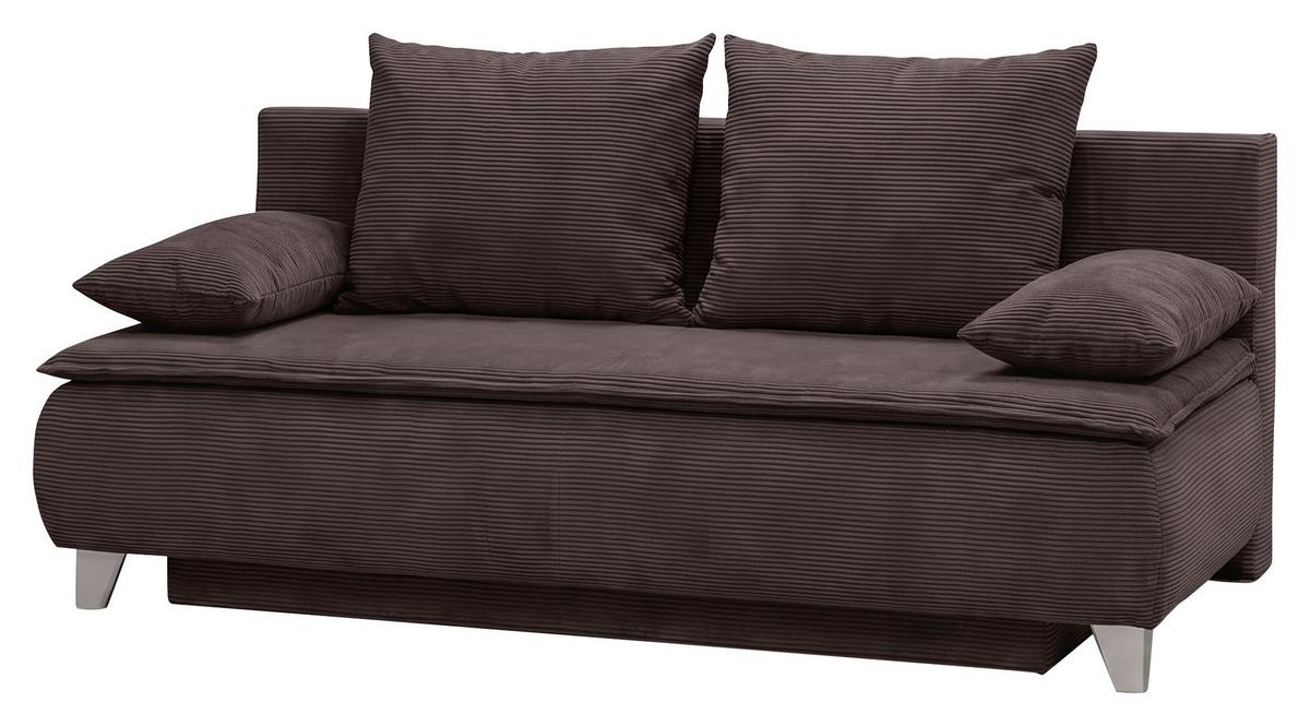 Boxspringová pohovka MONA LUX, šedohnědý manšestr - šedavě hnědá, Moderní, textil (208/100/106cm) - Mömax