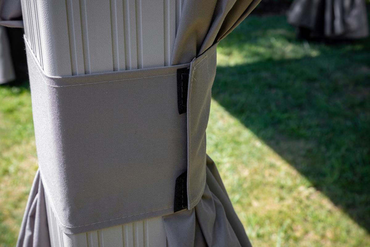 Pavillon Messina 363x298 cm Wetterfest Gartenpavillon - Champagner, Basics, Metall (363/291/298cm)