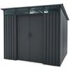 Gerätehaus Ohne Boden 238x203x278 - Anthrazit, Basics, Metall (238/203/278cm)