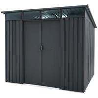 Gerätehaus Ohne Boden 238x203x278 - Anthrazit, Basics, Metall (238/203/278cm)