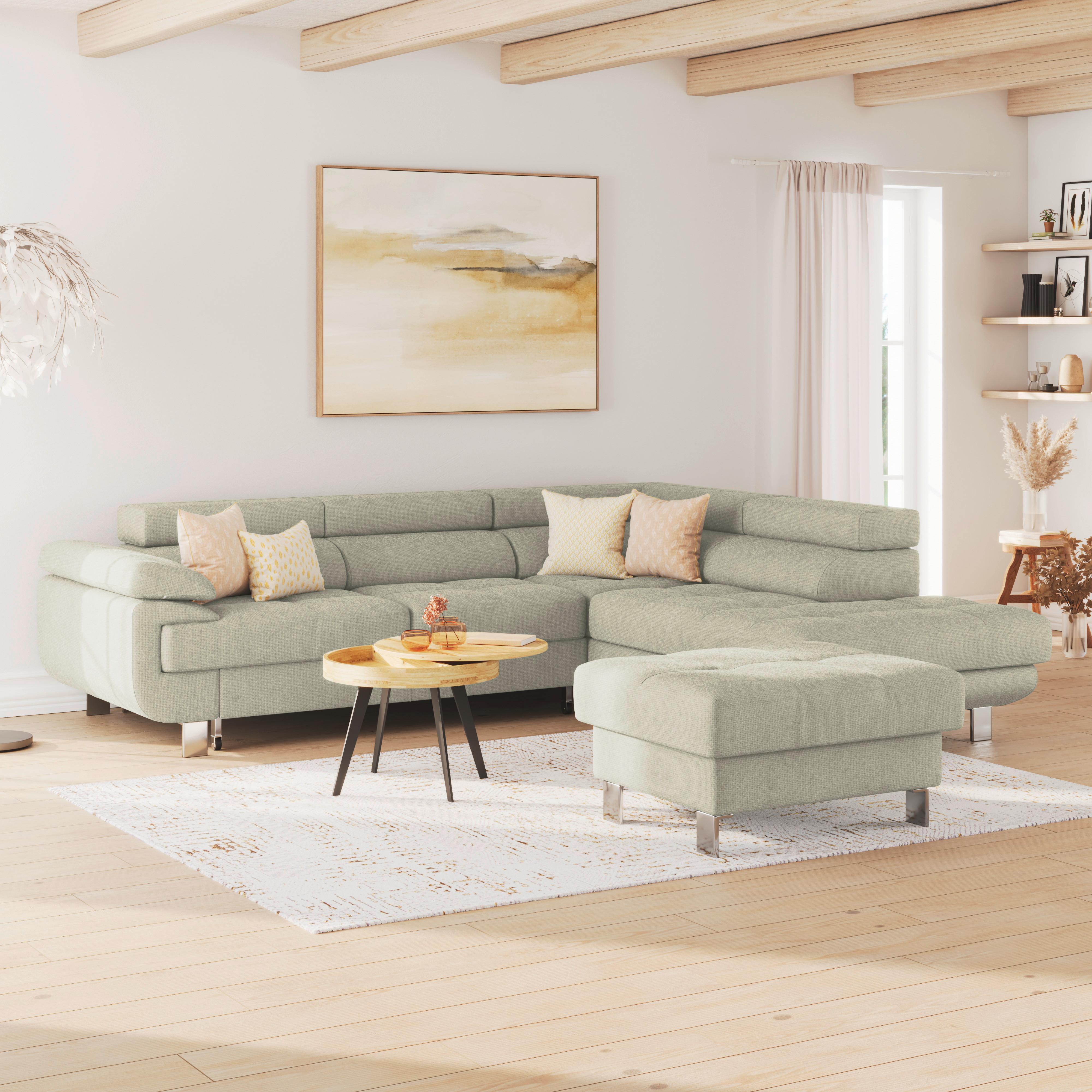Hocker Savona - Sandfarben, MODERN, Textil (90/44/73cm) - Ondega