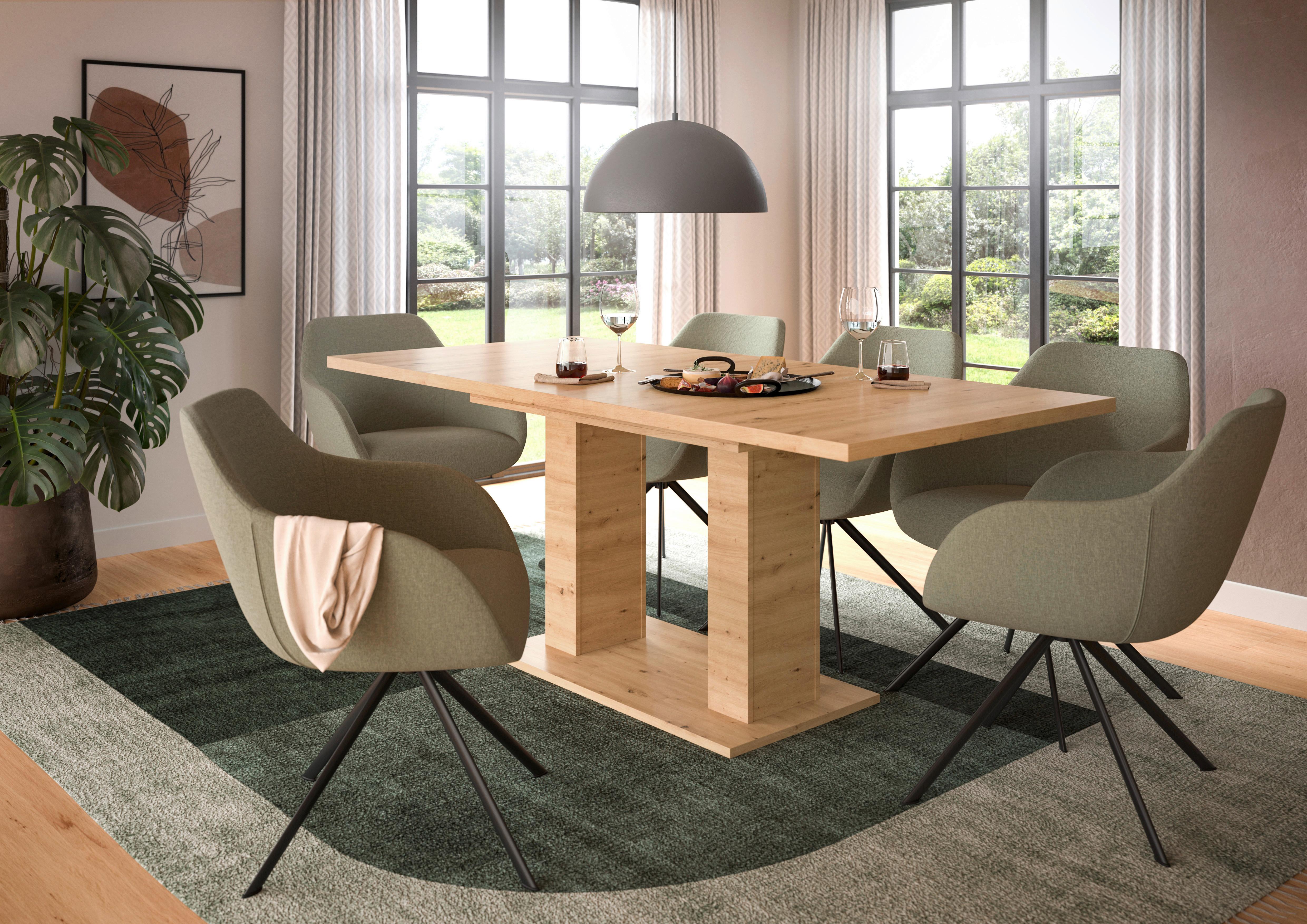 Ausziehtisch Marlon 150 Az Melamin Artisan, B:150-190 cm - Eiche Artisan, KONVENTIONELL, Holzwerkstoff (150-190/90/76cm)