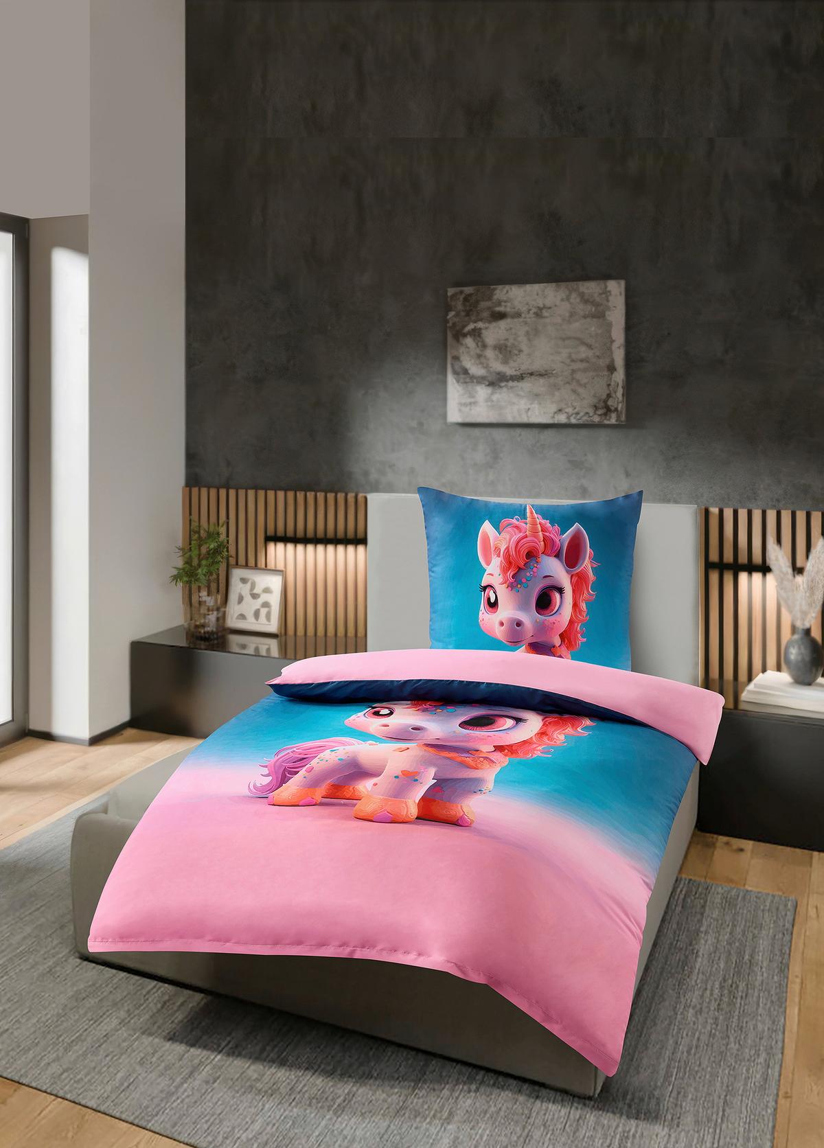 BETTWÄSCHE MONSTER - Rosa, KONVENTIONELL, Textil - BUNINO