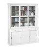 Vitrine Lagos Weiß B: 166 cm - Weiß, Design, Glas/Holz (166/214/48cm) - Livetastic