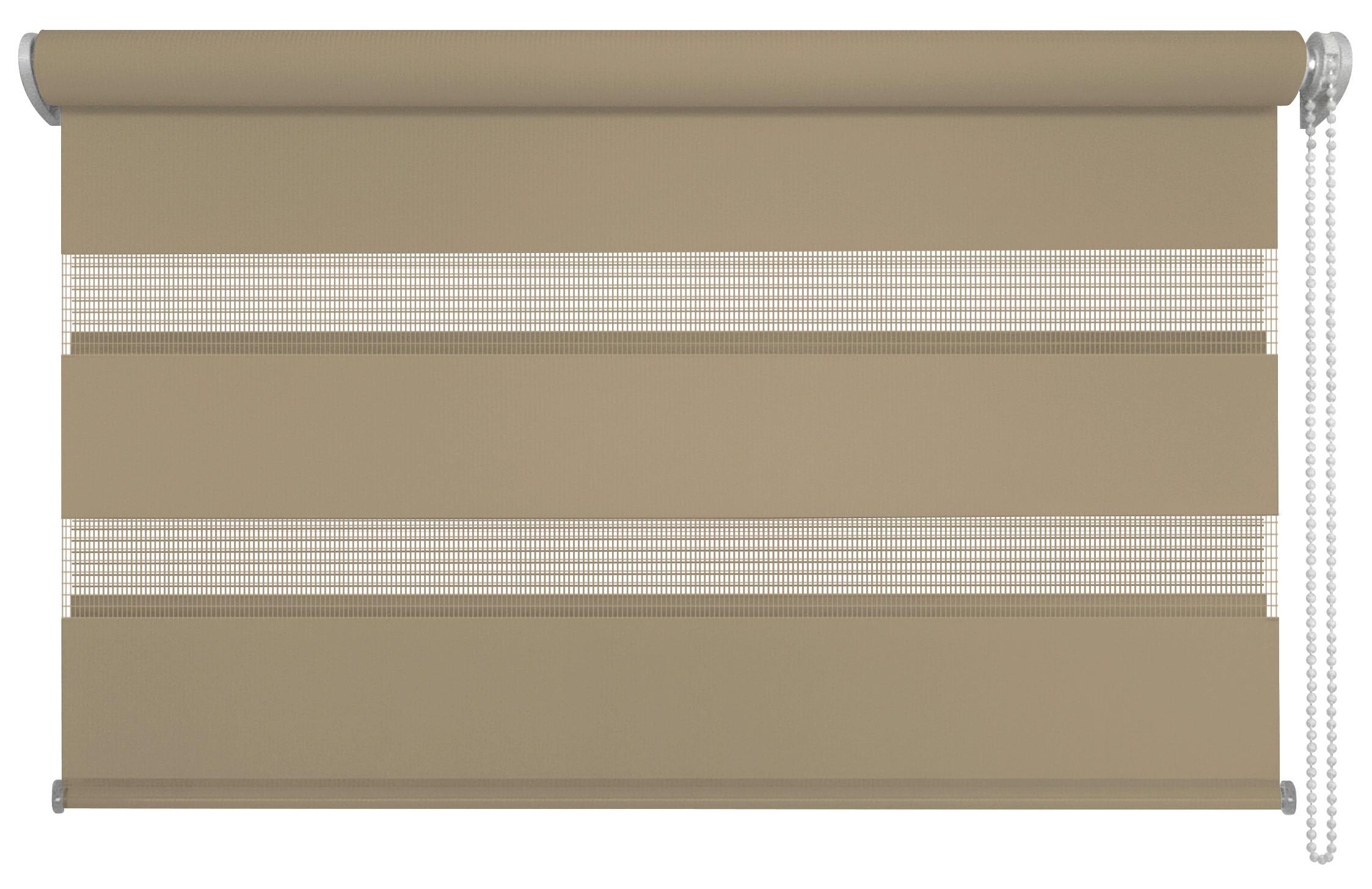 Doppelrollo Duorollo Braun B: 100 cm - Braun, Design, Textil (100/160cm) - Homeware