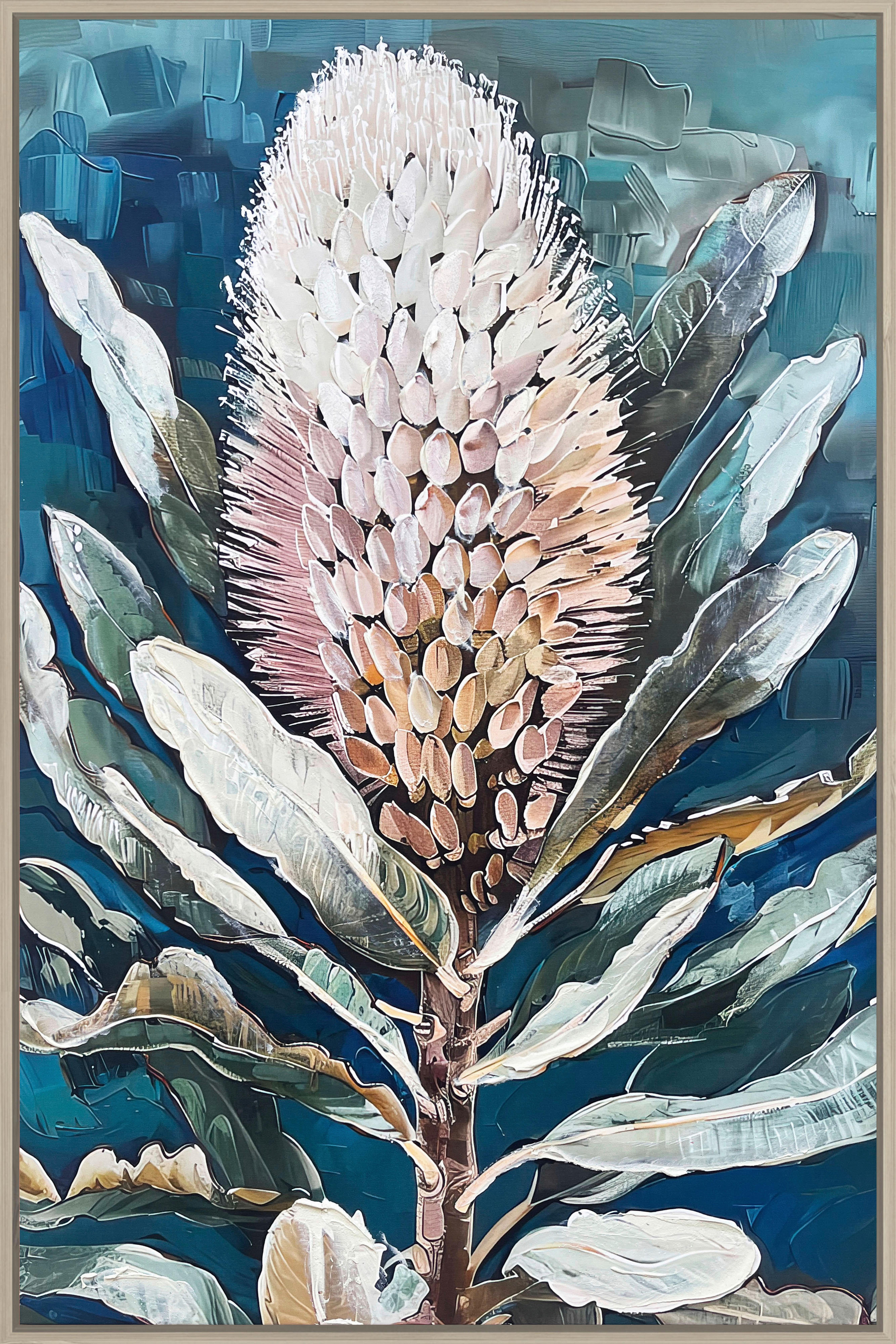 Obraz na plátne DENISE SMALL: 60/90 cm - viacfarebná/prírodná farba, Modern, kompozitné drevo/textil (60/90cm) - Mömax