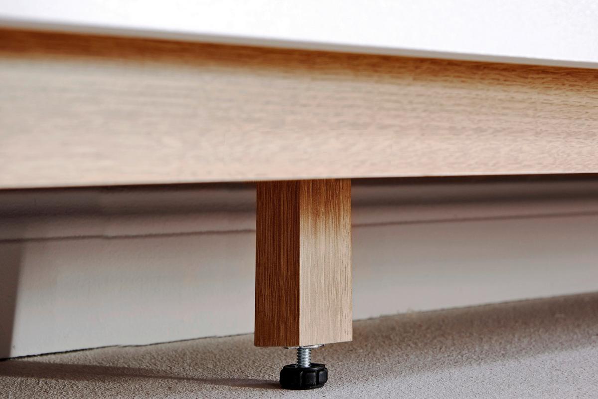 Sideboard 120cm Libre Sb 120 Weiß/Eichefarben - Eichefarben/Weiß, KONVENTIONELL, Holzwerkstoff (120/77/39cm) - Livetastic