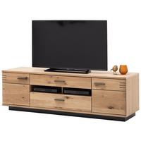 TV-Element Salvador B: 180 cm Eiche Dekor - Eichefarben/Schwarz, Design, Holz/Holzwerkstoff (180/56/50cm) - Livetastic