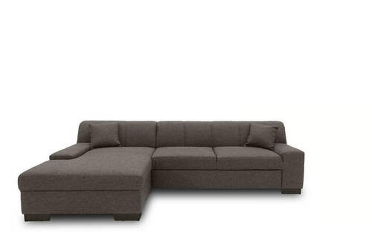 Ecksofa Norma Grau Webstoff - Wengefarben/Grau, Design, Textil (153/268cm) - MID.YOU