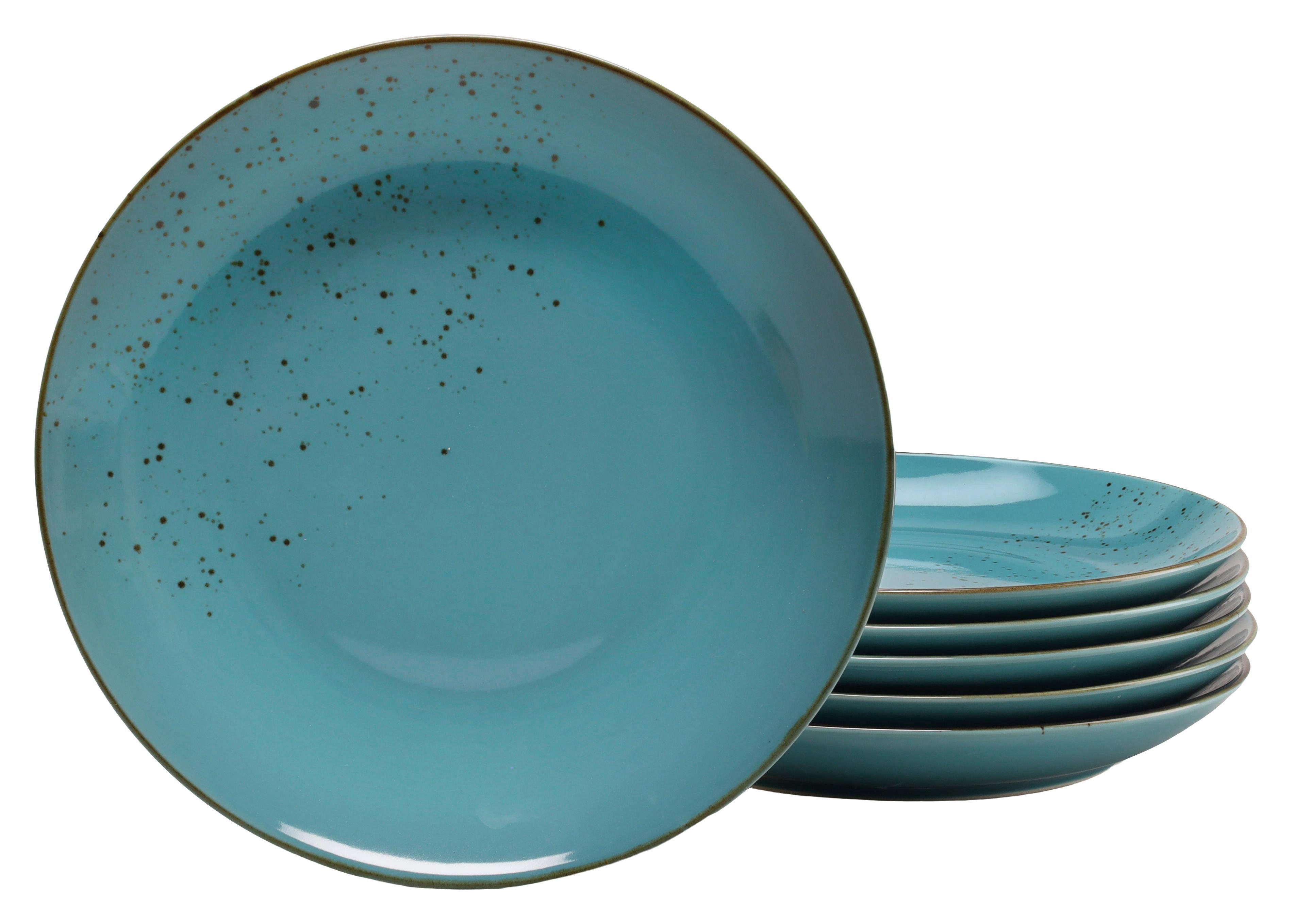 SADA PLYTKÝCH TANIEROV NATURE COLLECTION - tyrkysová, Trend, keramika (27cm) - Creatable