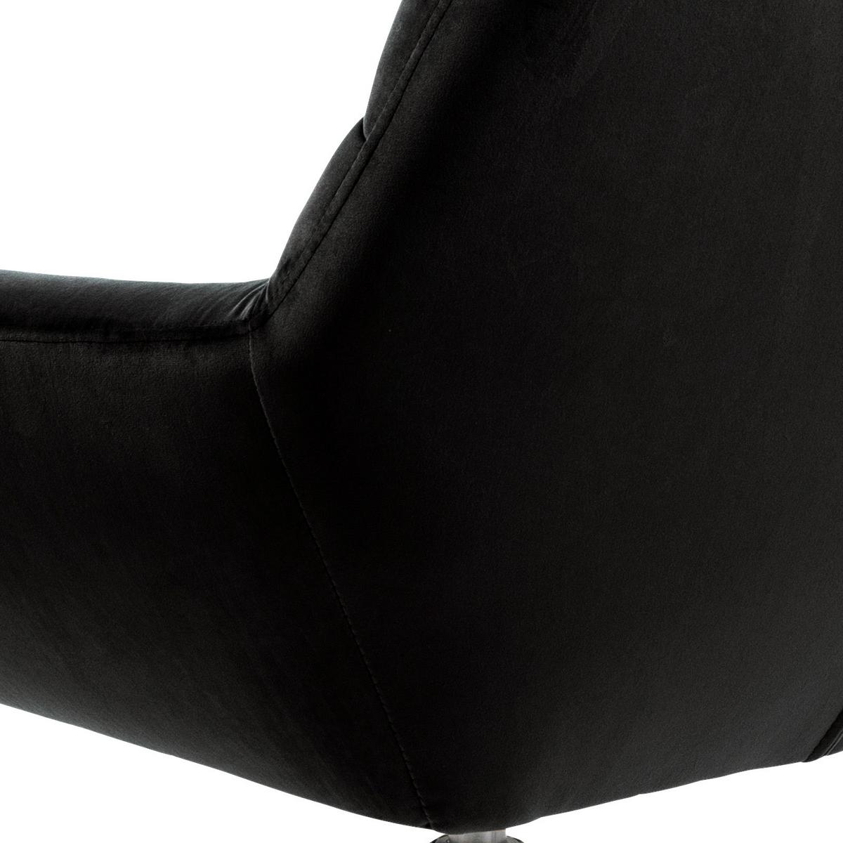 Polstersessel Mit Armlehnen Paris Stoffbezug Grau - Schwarz/Grau, KONVENTIONELL, Textil/Metall (73/88/82cm) - Livetastic