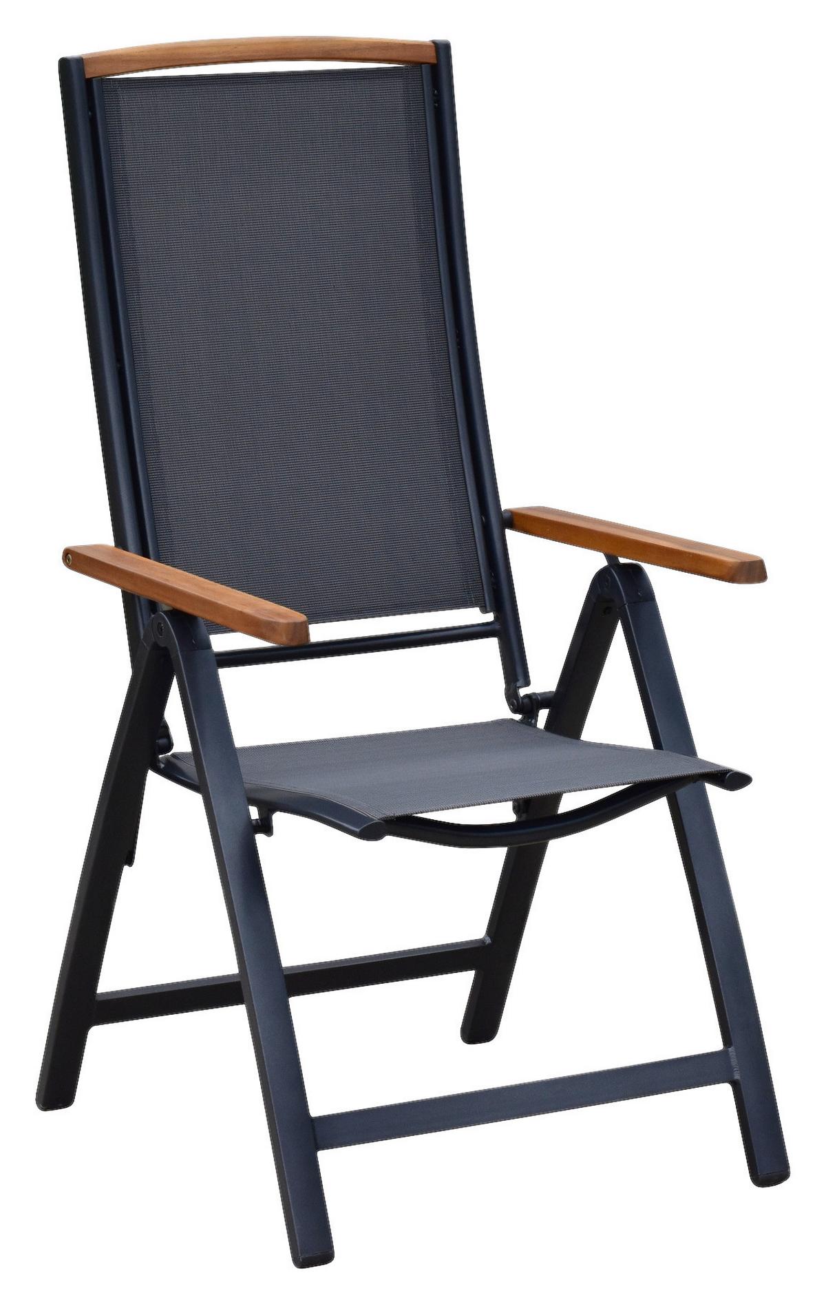 Gartenset Siena - Graphitfarben/Grau, MODERN, Holz/Textil - Gardenson