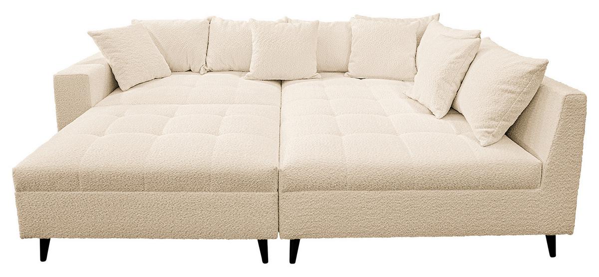 Ecksofa Pruno, Beige S: 247x174 Cm - Beige/Schwarz, Design, Textil (247/174cm) - MID.YOU