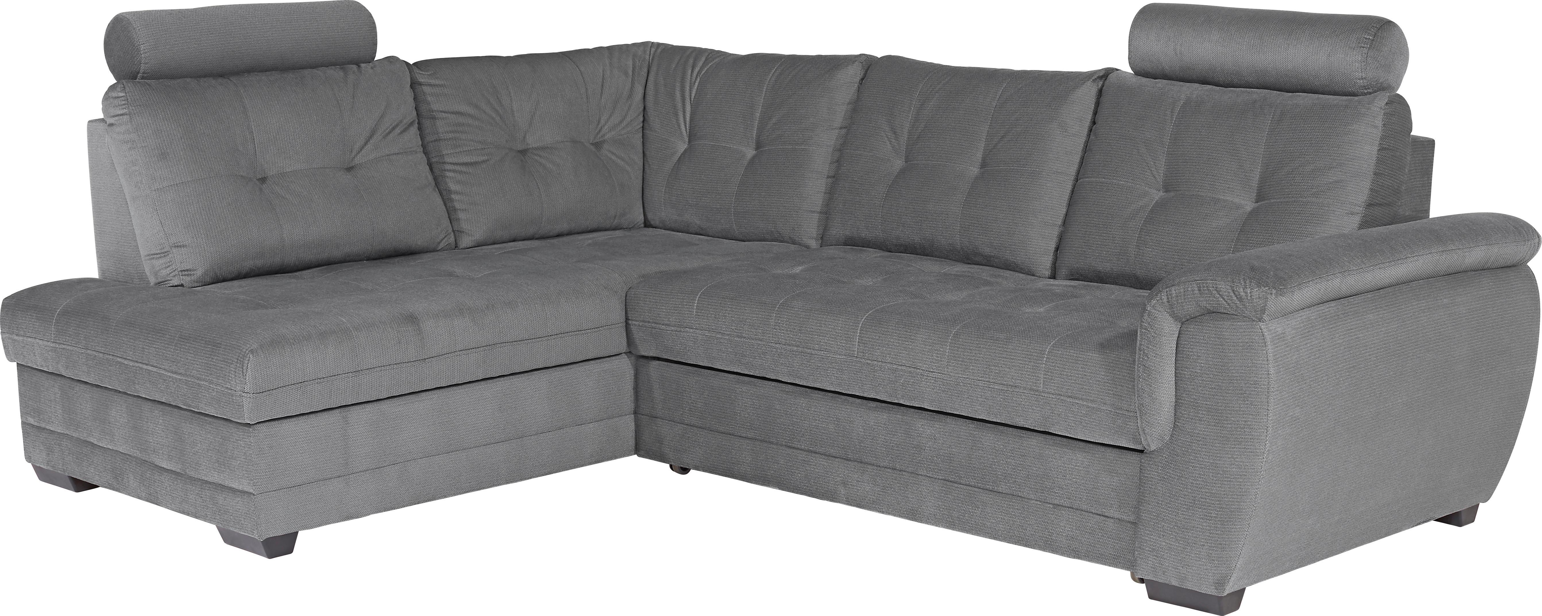 Sarokkanapé Falco - sötétszürke, Konventionell, textil (183/251cm) - Ondega
