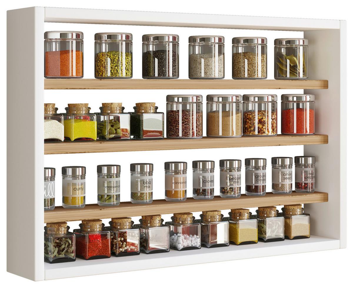 Küchenablage Esaldi Weiß, Honigeiche Dekor B:60cm - Honigeiche/Weiß, Basics, Holzwerkstoff (60/40/10cm) - MID.YOU