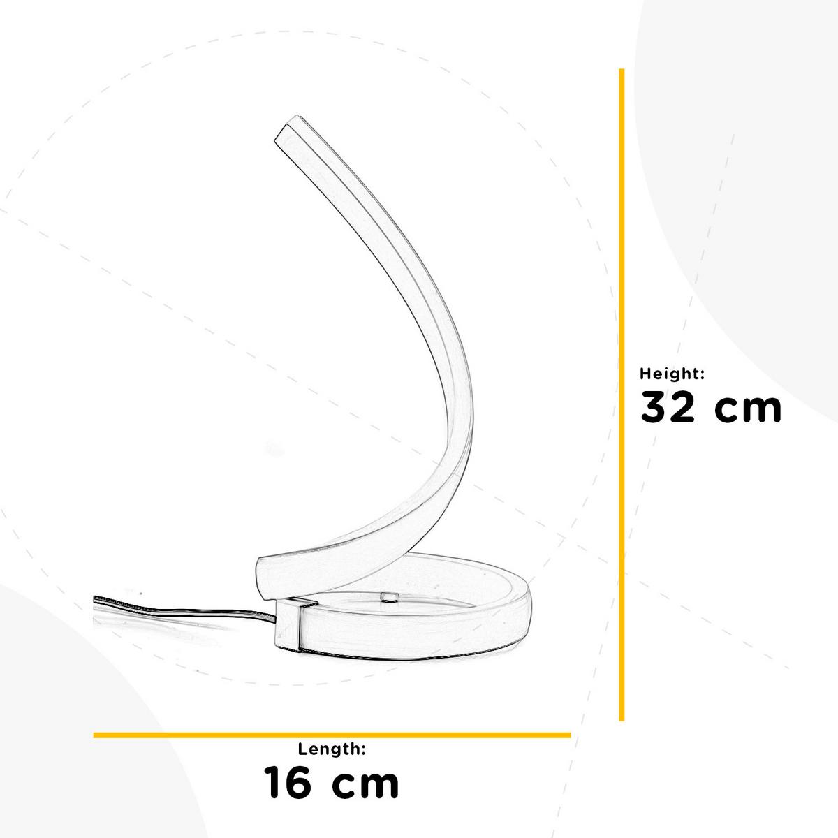 LED-Tischleuchte 5009/Lb - Weiß, Design, Metall (16/16/32cm)