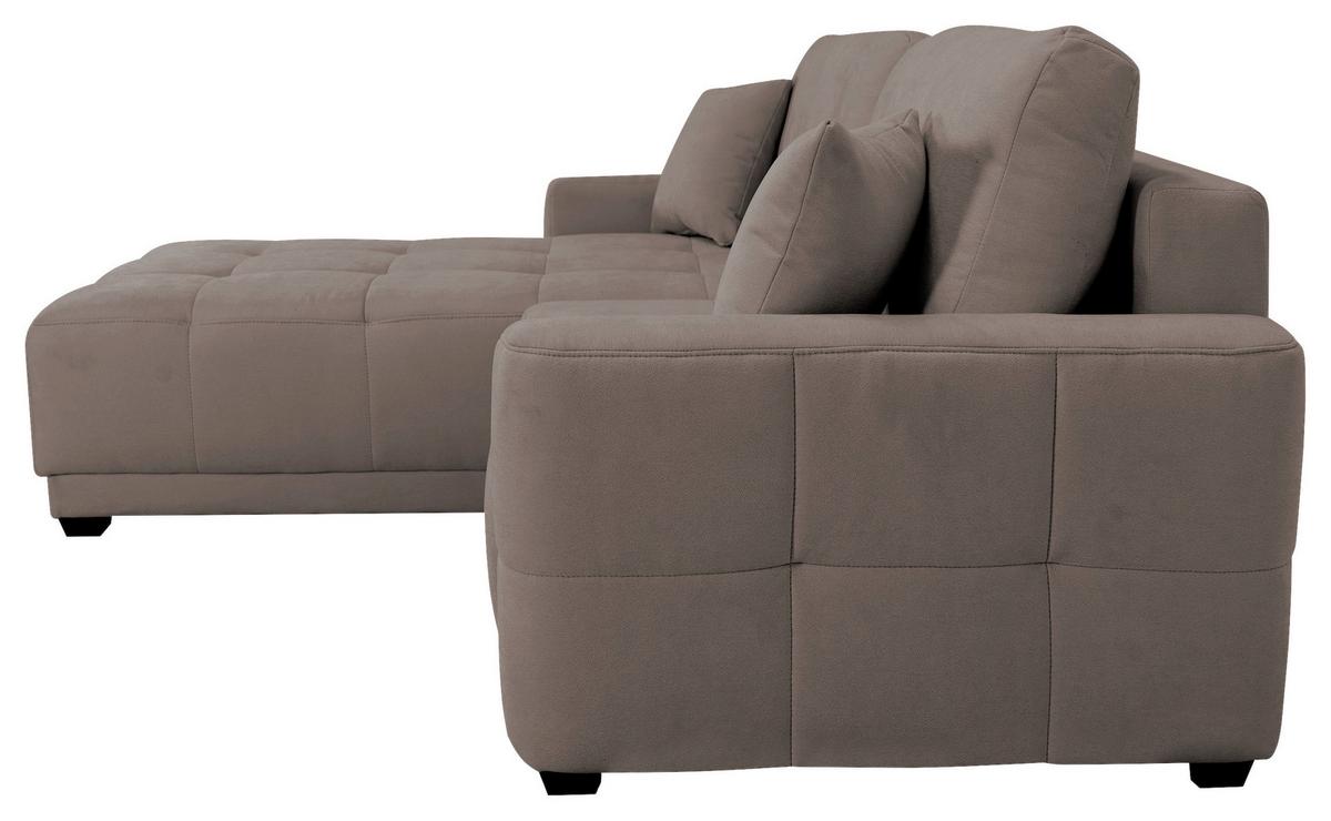 Ecksofa Mount Hellbraun S: 237x186 cm - Hellbraun, Design, Textil (237/186cm) - MID.YOU