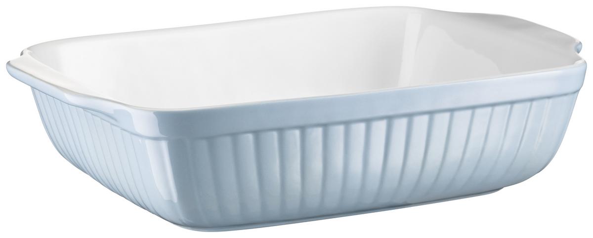Auflaufform Keramik 2er-set Hellblau Rechteckig - Hellblau, Basics, Keramik (33/8/24cm) - Mäser