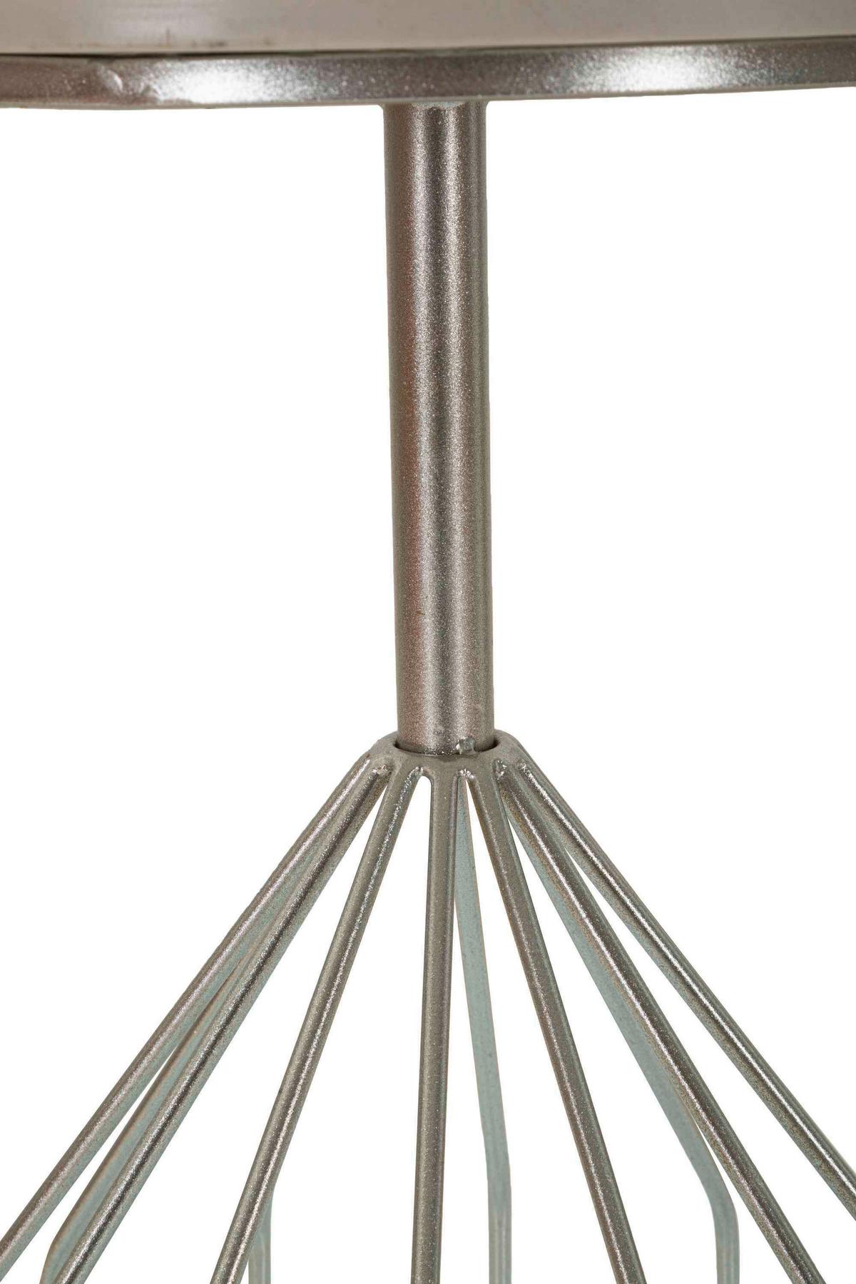 Couchtisch Cup Silberfarben B: 37,5 Cm - Silberfarben, Basics, Stein/Metall (37,5/58/37,5cm)