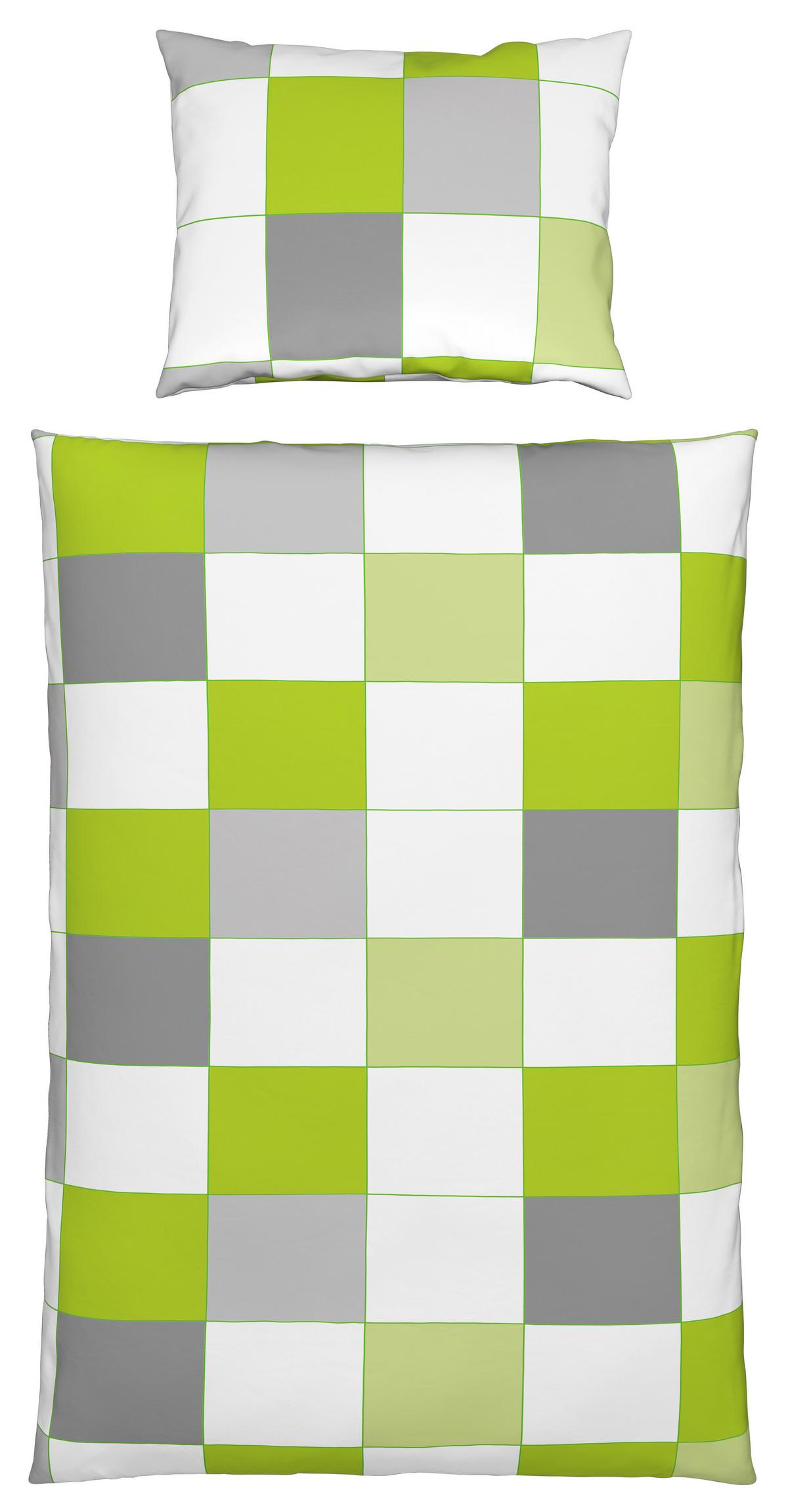 Bettwäsche Anni - Weiß/Grau, KONVENTIONELL, Textil - Ondega