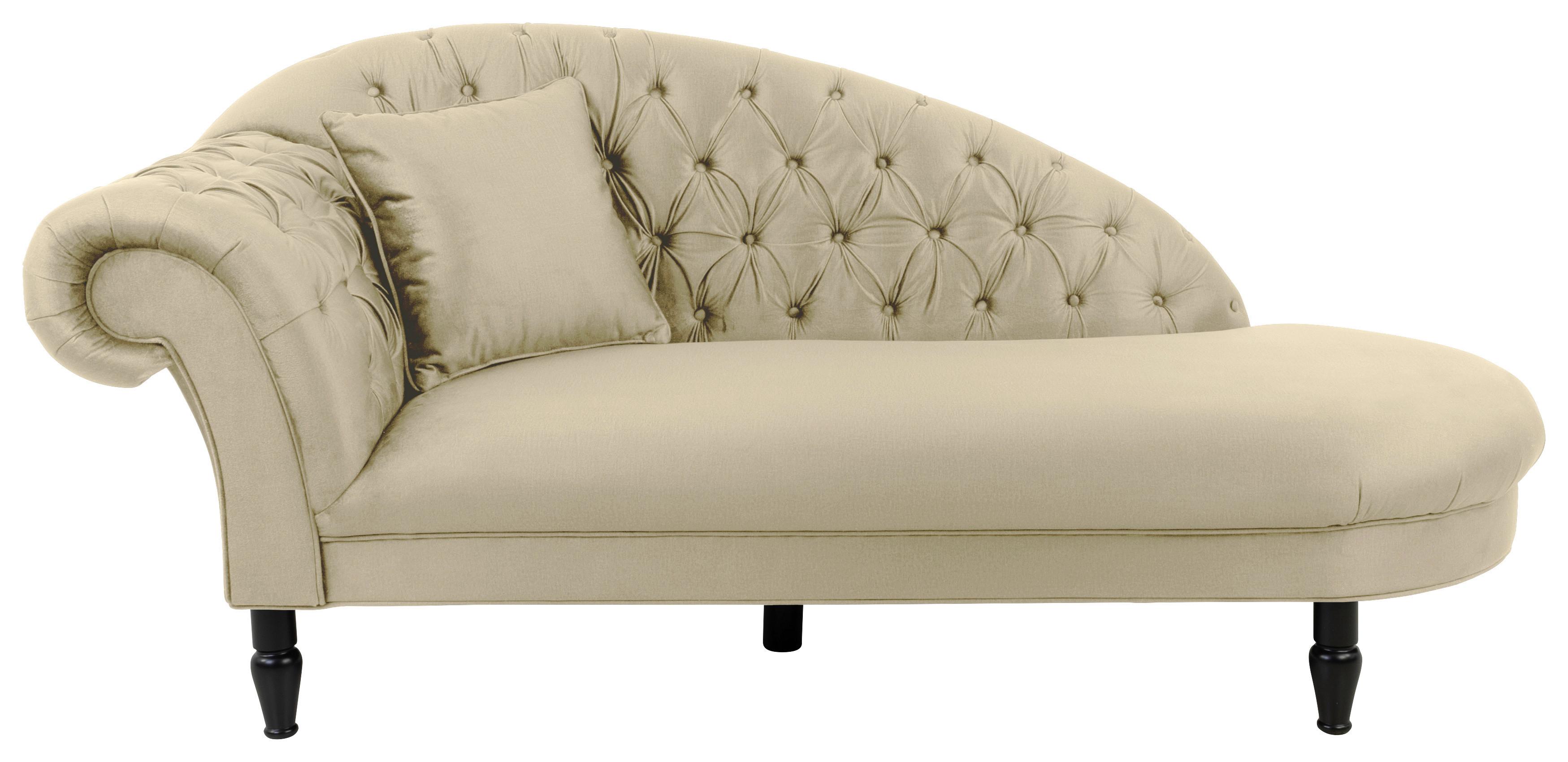 Récamiere Cupido - Beige/Schwarz, Design, Textil (216/91/103cm) - MID.YOU