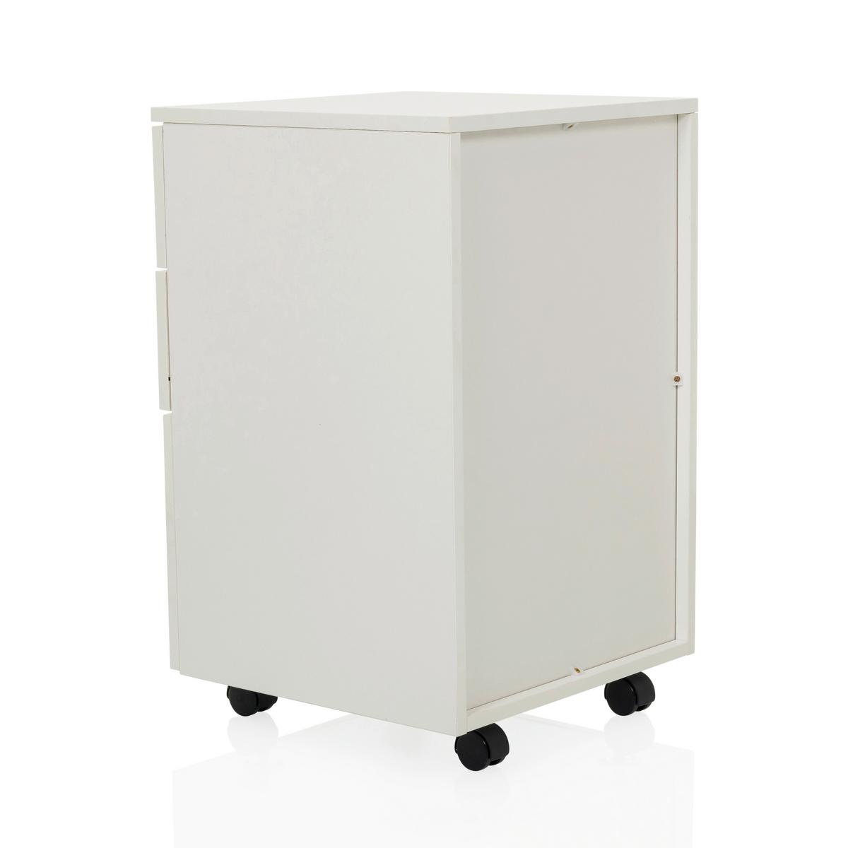 ROLLCONTAINER Weiß B: 41,5 cm - Weiß, MODERN, Holzwerkstoff/Kunststoff (41,5/66/40cm) - MID.YOU