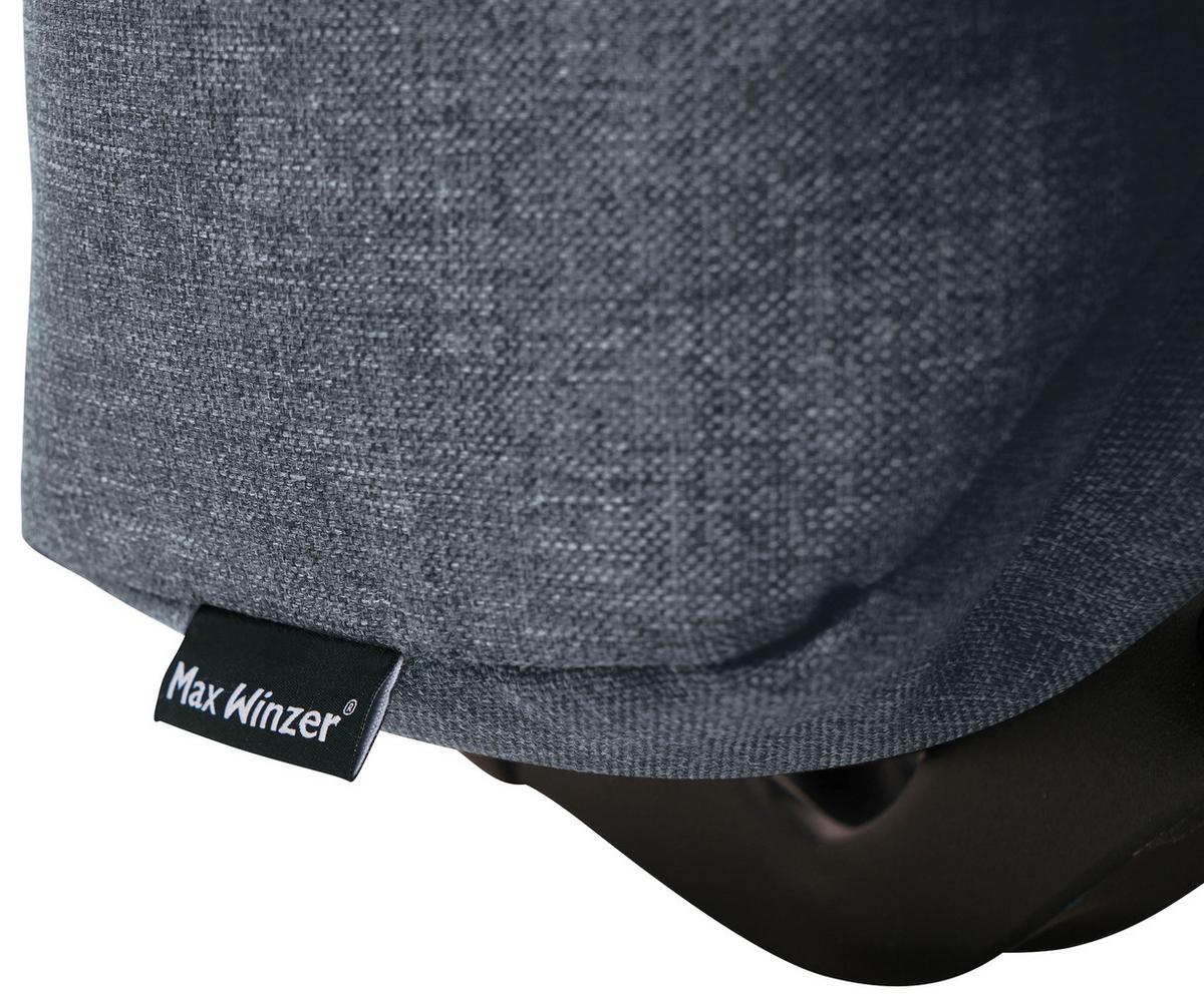 Schlafsessel Columbus Grau Inkl. Zierkissen - Schwarz/Grau, Design, Textil (85/85/100cm) - Max Winzer